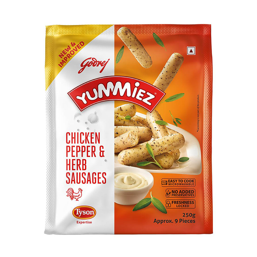 Godrej Yummiez Chicken Pepper & Herb Sausages