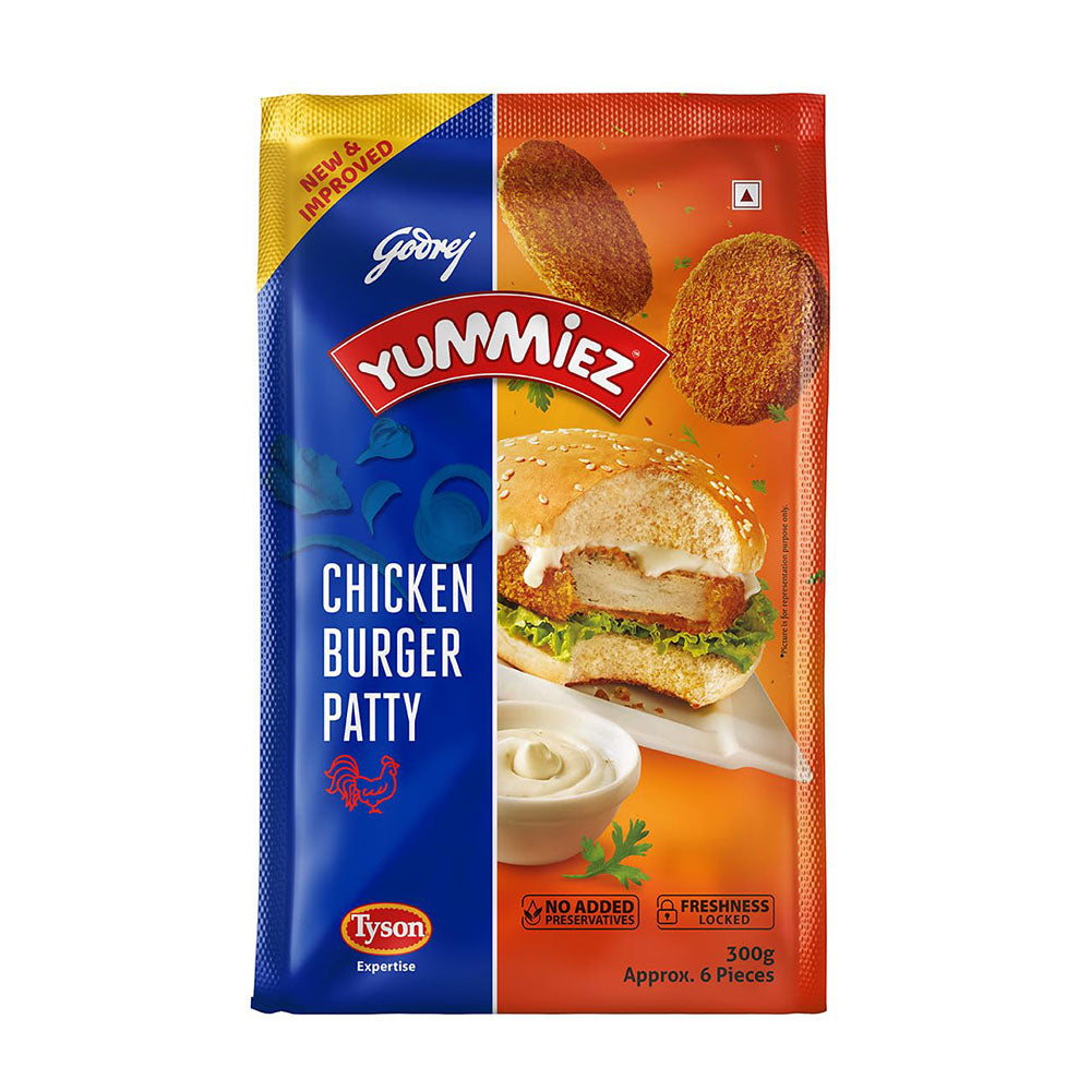 Godrej Yummiez Chicken Burger Patty 300Gm