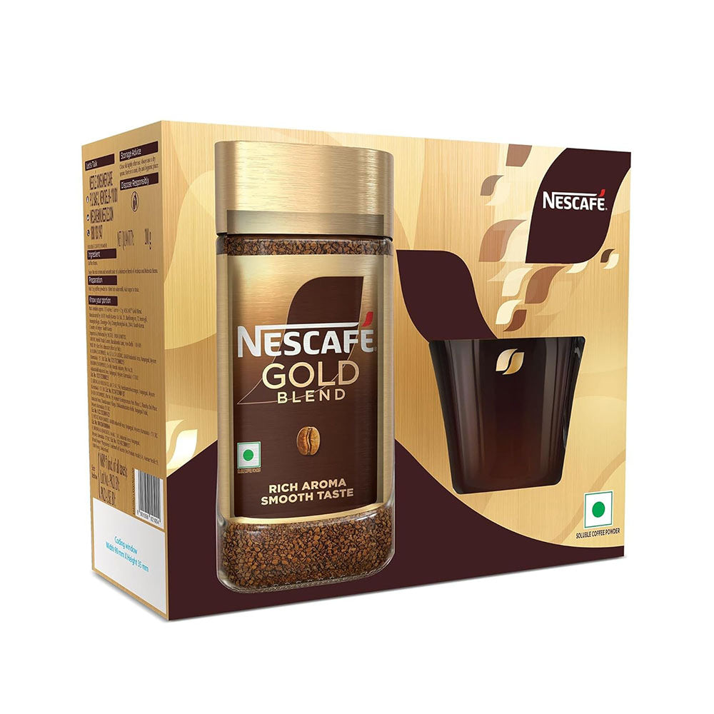 Nescafe Gold Blend 185 Gm Free Glass Mug
