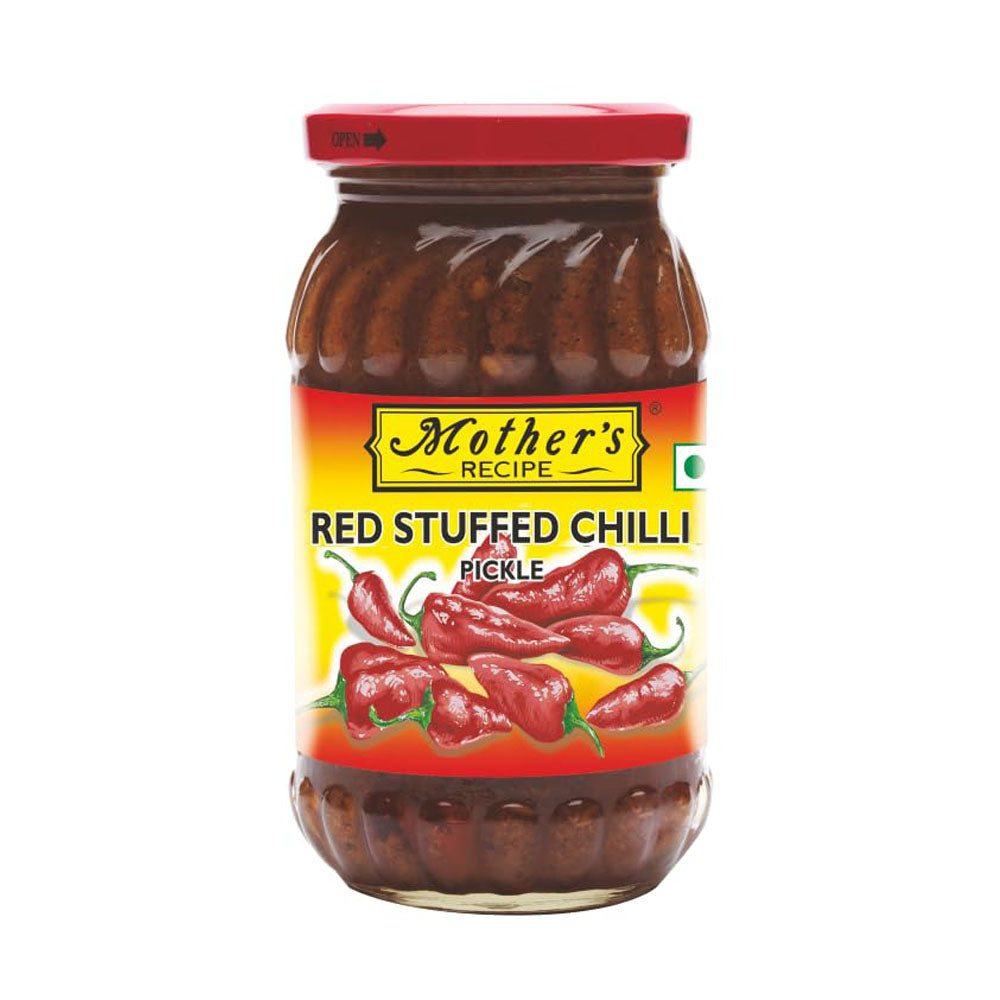 Mothers Recipe Pickle Stuffed Red Chilli 400Gm