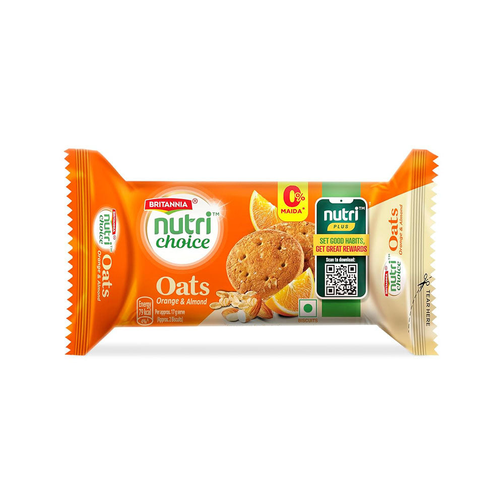 BRITANNIA NUTRICHOICE OATS ORANGE 75GM