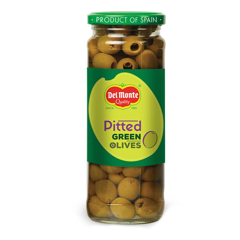 Delmonte Pitted Green Olives 450Gm
