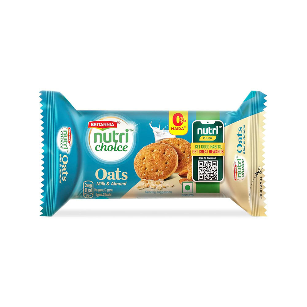BRITANNIA NUTRICHOICE OATS MILK ALMOND 75GM