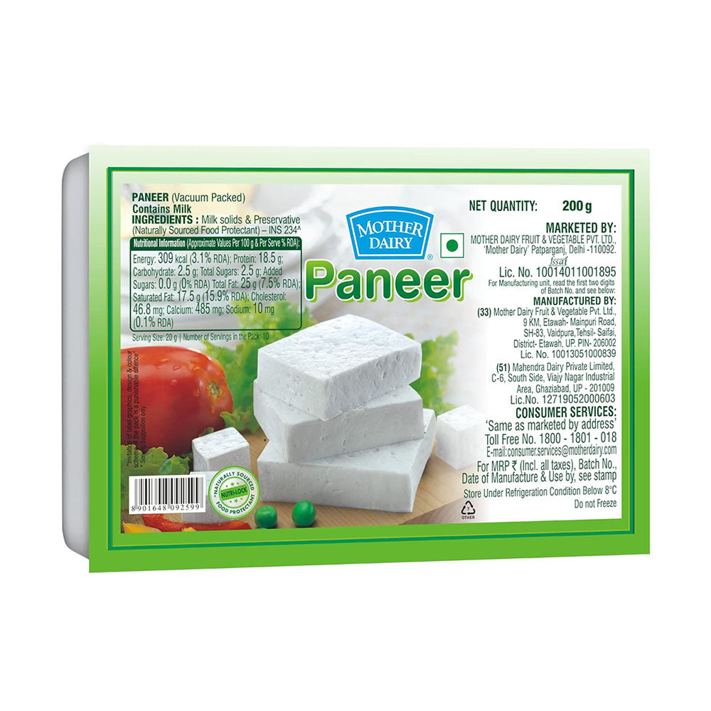 Mother Dairy  Paneer 200Gm